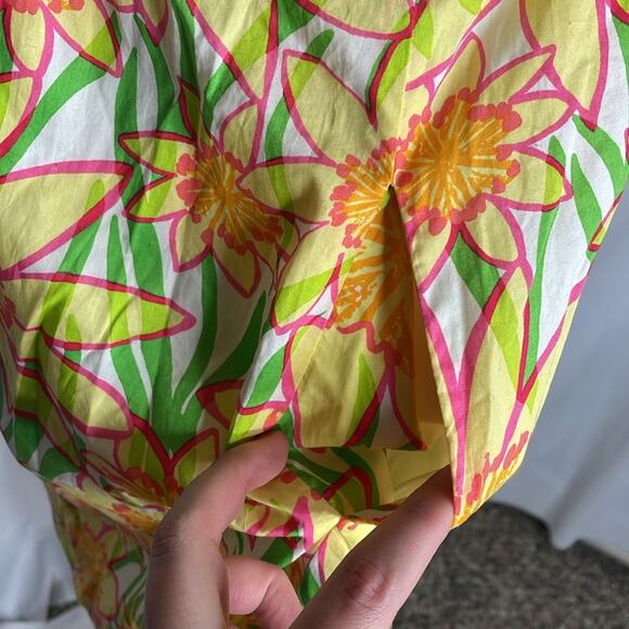 Lilly Pulitzer cotton strapless mini dress with daffodil floral print - Picture 3 of 8